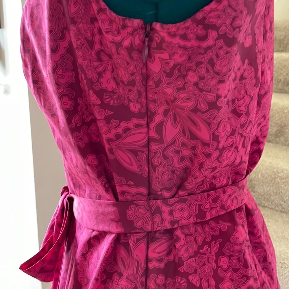 White House Black Market Fuchsia Sequin Retro Fit & Flare Dress Size S - Picture 11 of 13